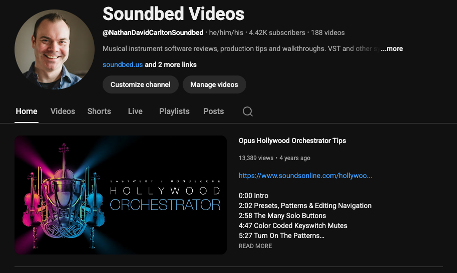 Soundbed YouTube